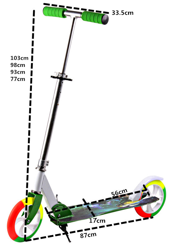 批发供应欧雷欧牌通用滑板车 自行车成人滑板车 200轮子 浙江永康