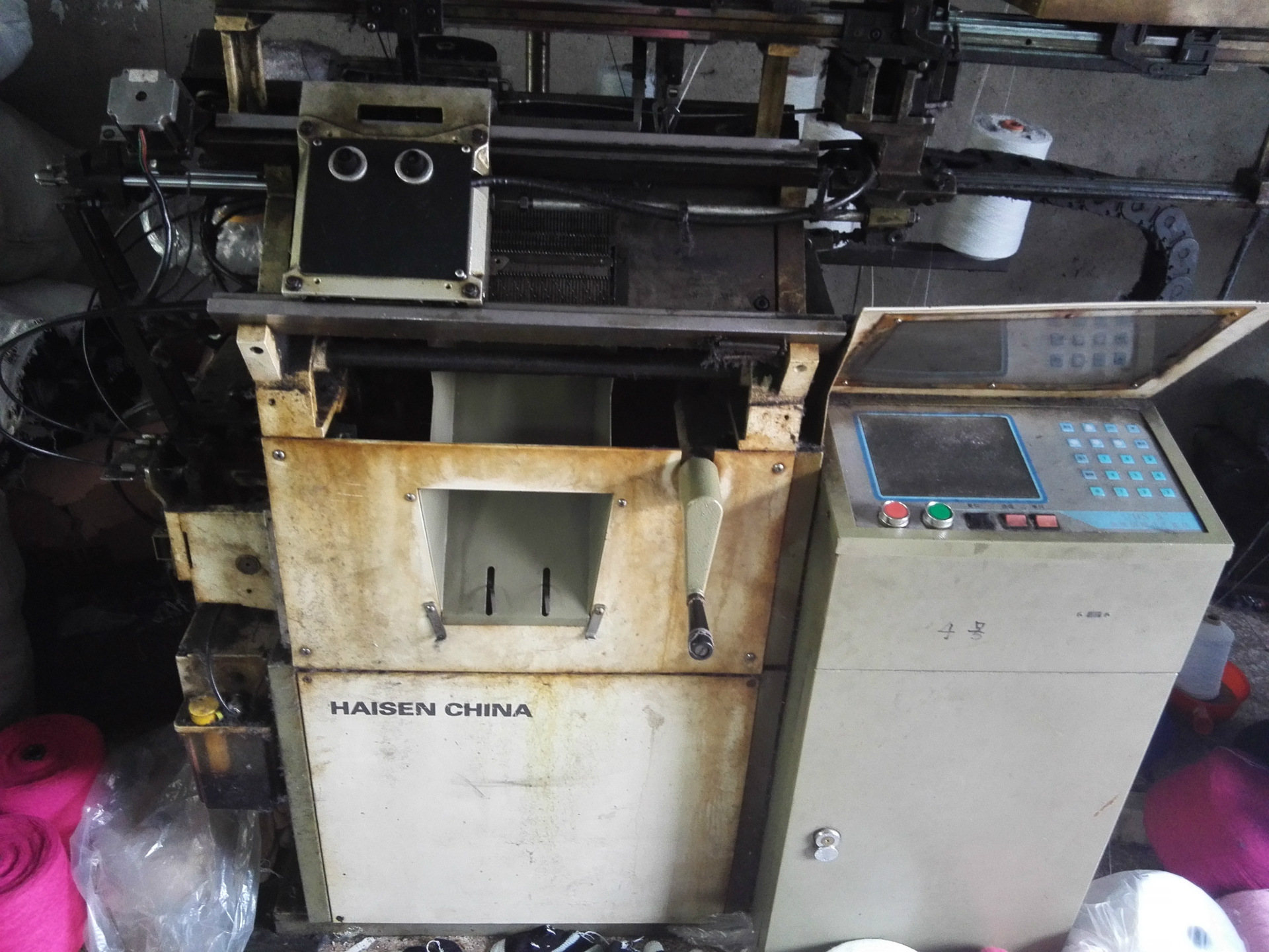 二手全自动电脑手套机海森金源中之杰7七针机大提花机5型机.