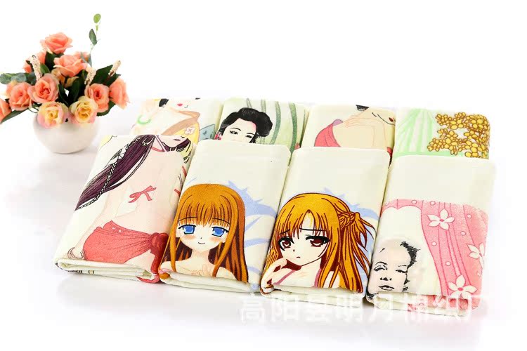 超细纤维遇水变色毛巾男生恶搞光棍节脱衣美女快干纯棉变色毛巾