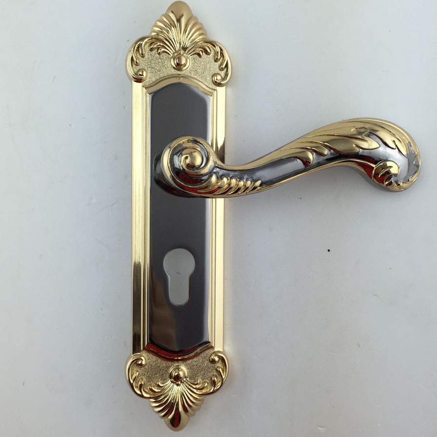 厂家直销锌合金锁 枪金色室内门锁 小50轴承锁体房门锁