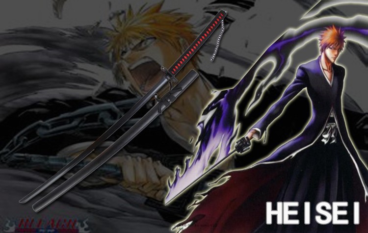 死神黑崎一护天锁月牙天冲斩月斩魄刀 cosplay动漫刀剑未开刃