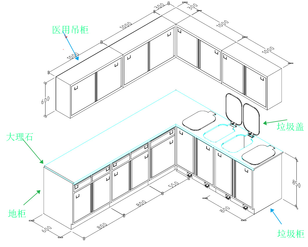 医院垃圾柜 脚踩垃圾柜 抽屉式垃圾柜