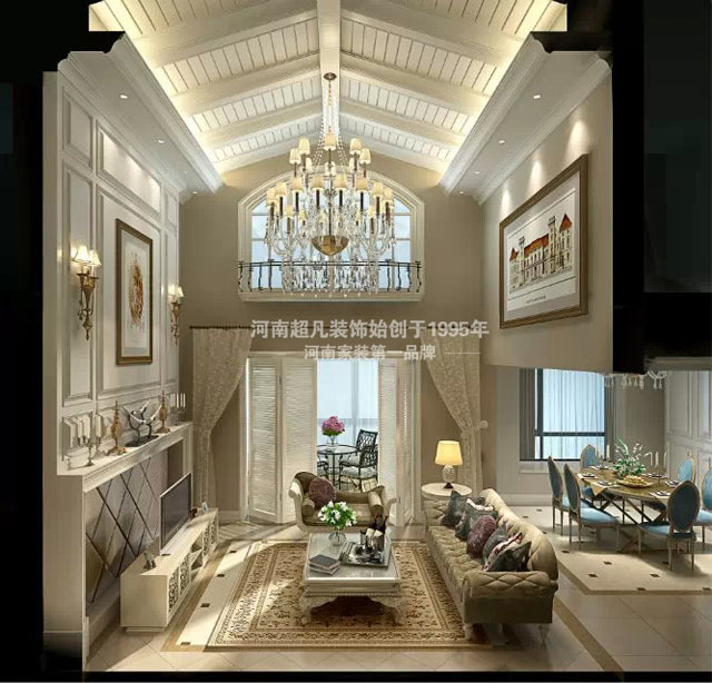 【家居】 - 新乡245平自建别墅欧美风格装修效果图