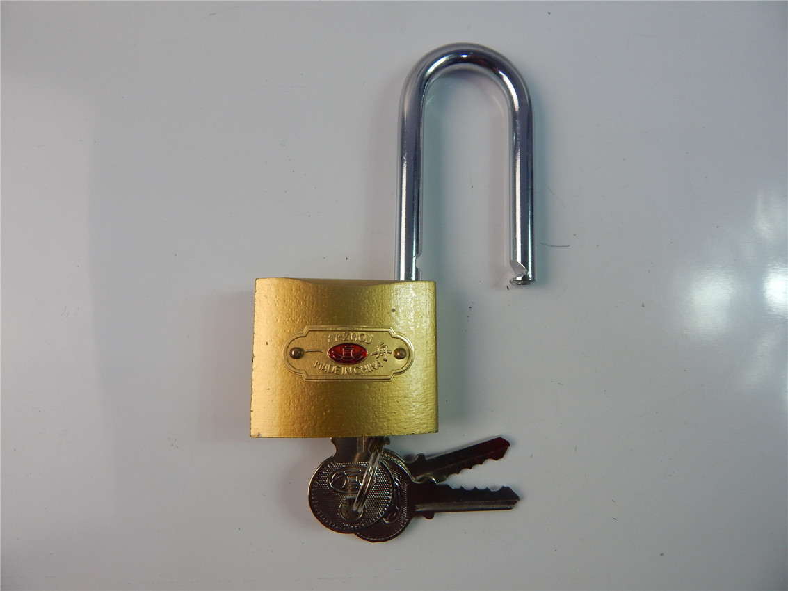 五金批发一舟加长挂锁 家居仿铜锁 办公室橱柜抽屉防盗锁