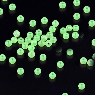 钓鱼夜光珠夜光豆 发光珠渔具垂钓路亚饵挡珠挡豆4*3.8毫米100粒