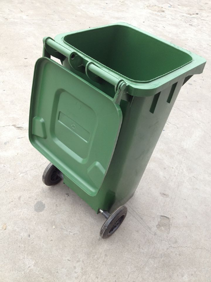 240l环保桶 pp塑料桶 配盖带轮户外垃圾桶 塑料垃圾桶 240l环卫桶