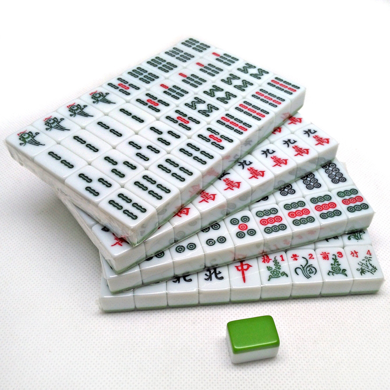 2cm精美雕刻加大版绿色双层四合一旅游麻将 便携麻将可印刷logo