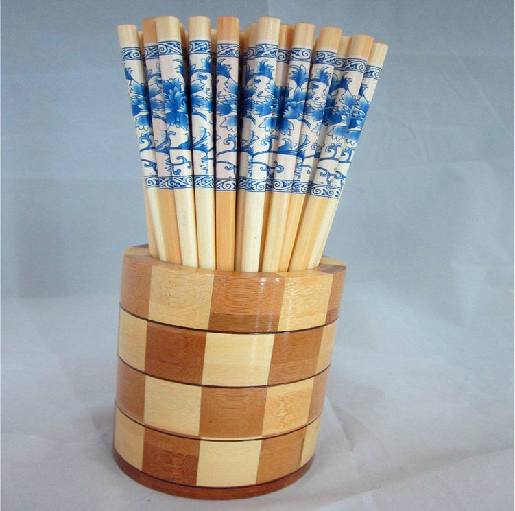 健康环保不褪色各式菊花图案筷子纯天然竹筷厨房必备餐具支持混批