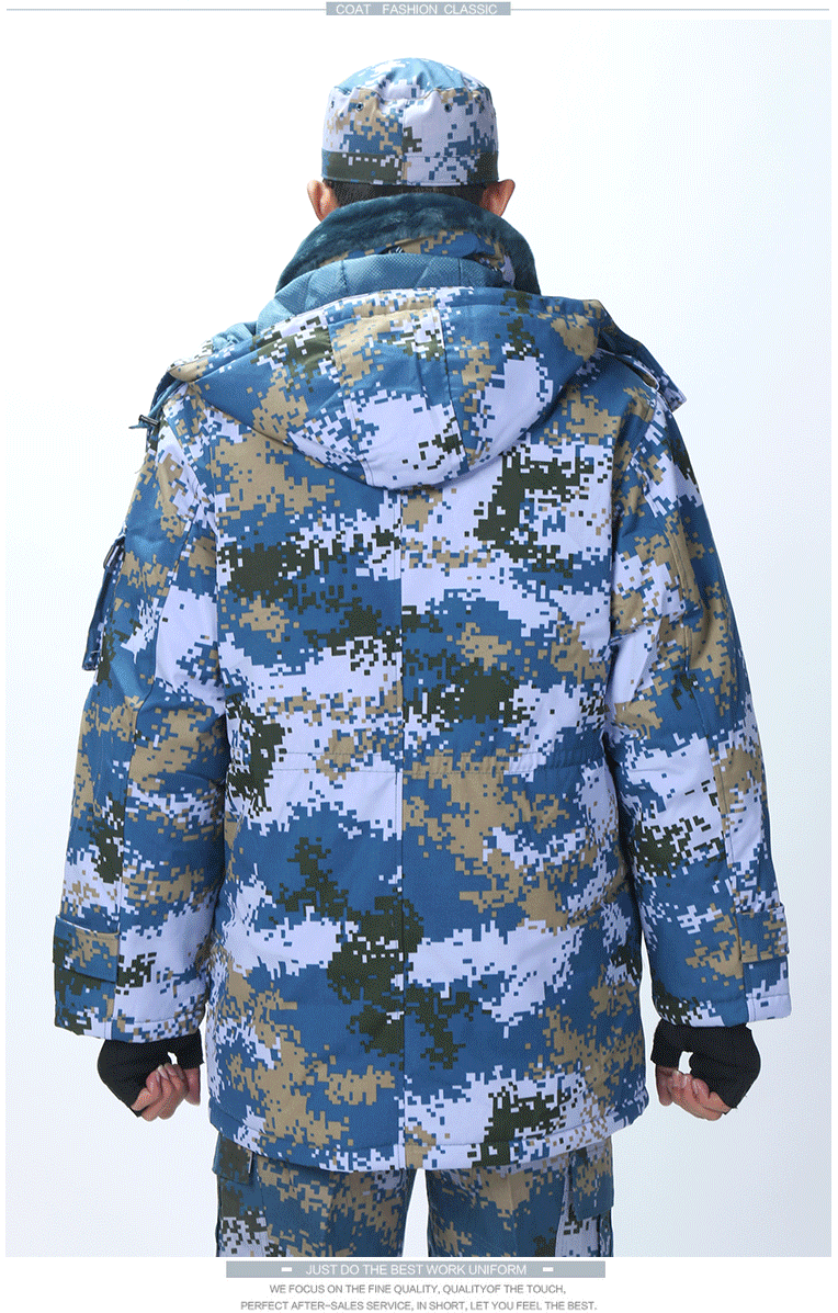 城市数码07正品荒漠作训大衣户外海洋迷彩大衣耐寒wj消防荒漠大衣