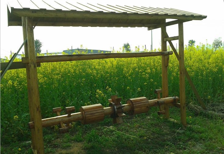 定制榆木脚踩龙骨水车|古水车|专业厂家制造