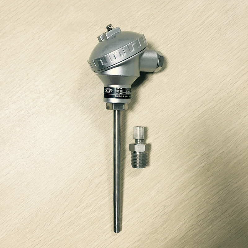 卡套螺纹连接进口pt100a级铠装铂热电阻温度计