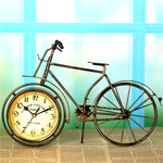 复古铁艺工艺品 自行车座钟家居新房摆件创意礼品钟表