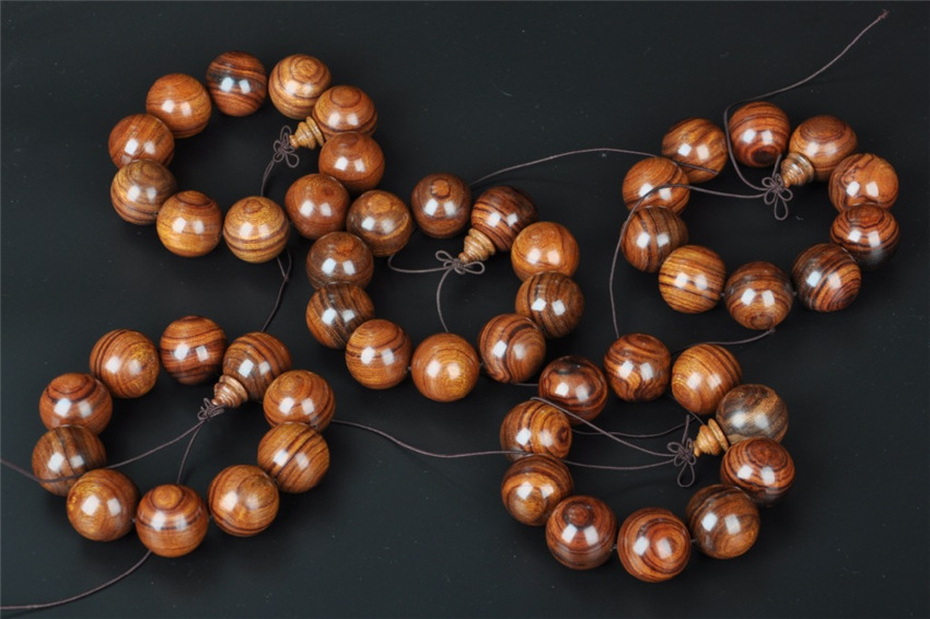 檀印美国沙漠铁木佛珠20男士檀木木质沙漠金手串金