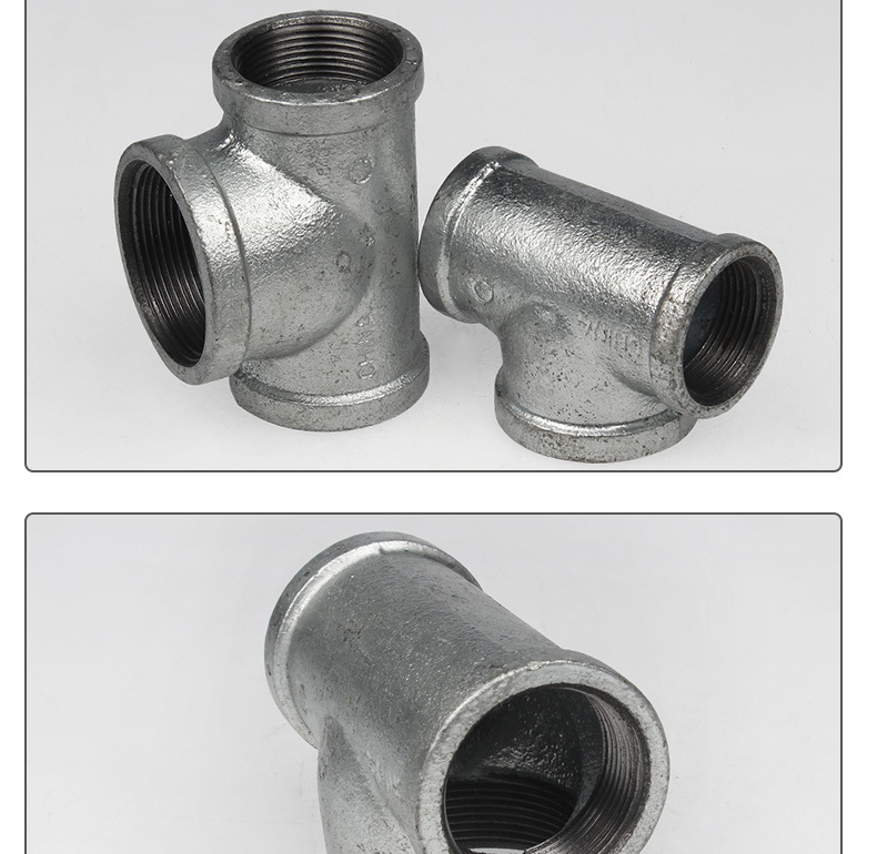 苏州国标热镀锌三通玛钢中大内丝三通 中大丝扣三通 消防煤气三通
