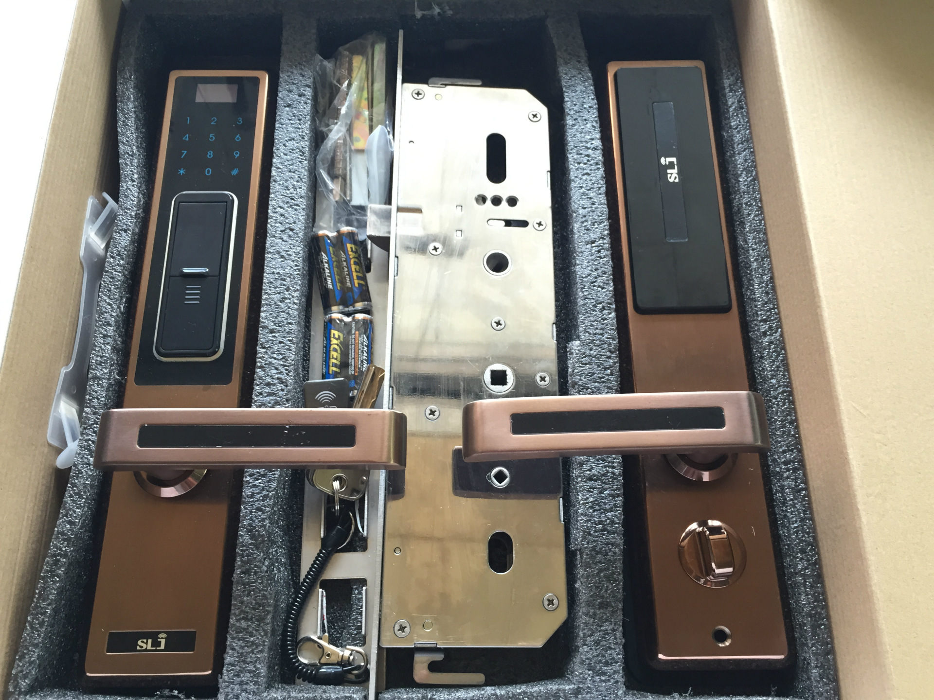 三力指纹密码锁防盗门锁公寓锁酒店锁智能锁电子锁