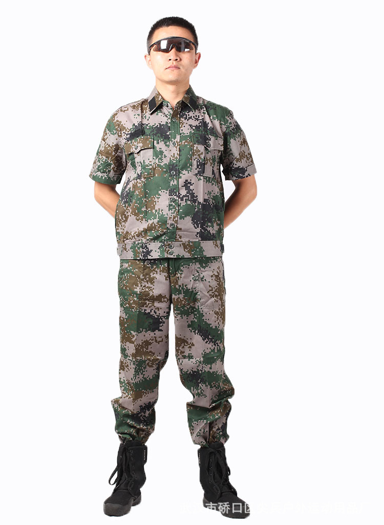 批发07陆夏短袖迷彩服 07夏季短袖作训