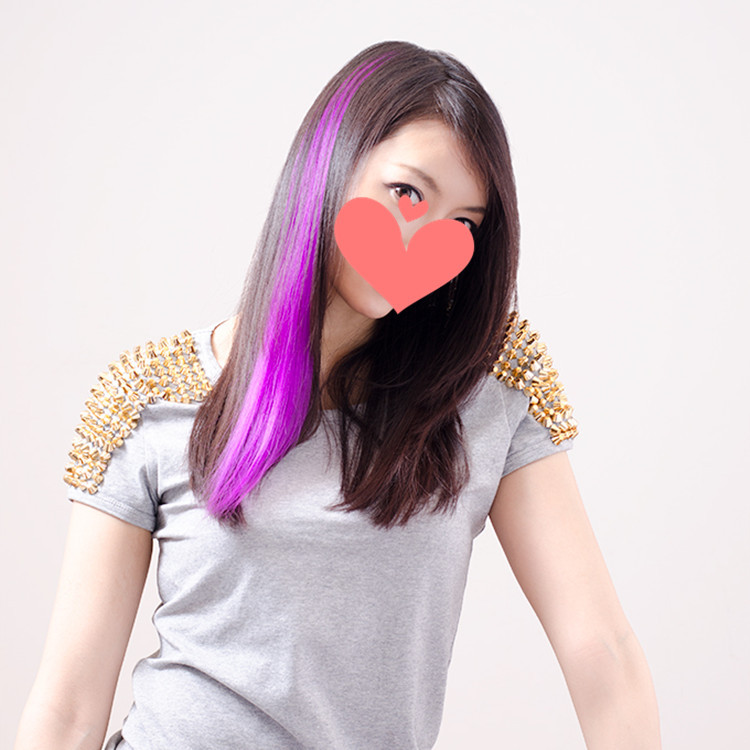 bb夹高温丝彩色渐变发片 直发 渐变色接发片 女士直发片 现货批发