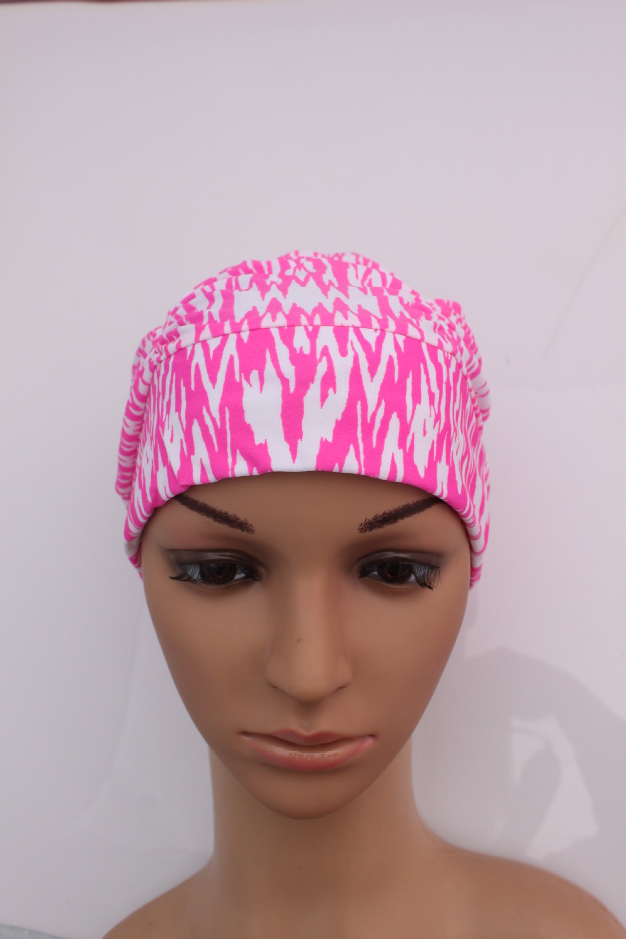 大码泳帽女长发泳帽百褶布泳帽女士护耳不勒头印花女泳帽游泳帽女