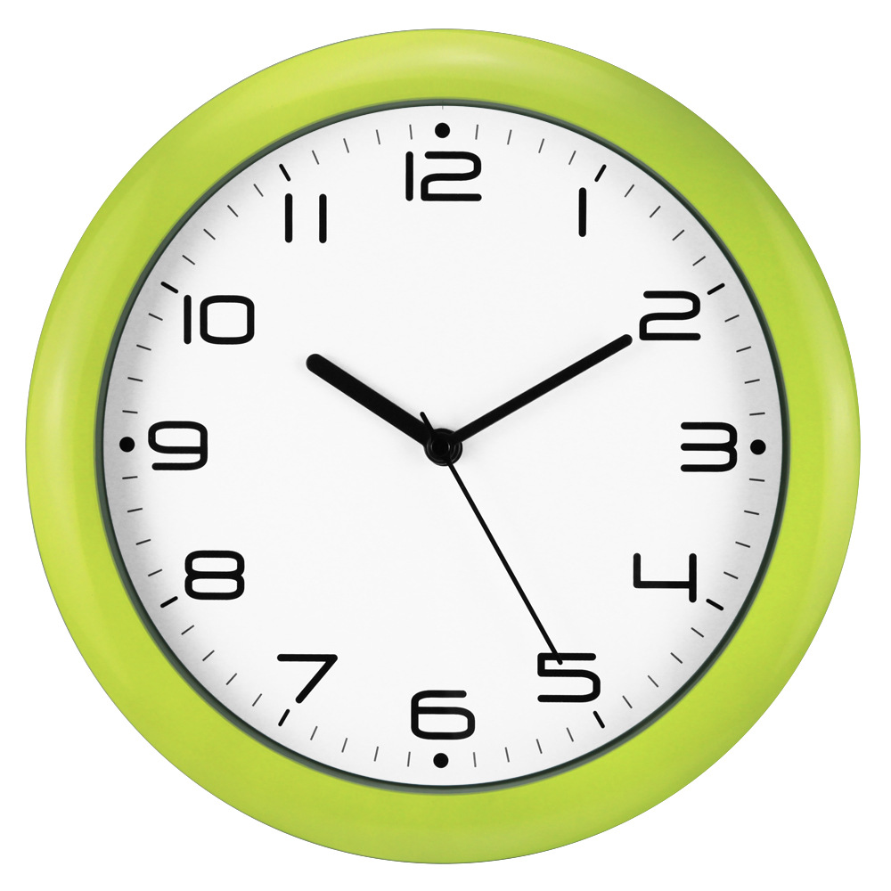 12寸石英挂钟圆形墙贴钟塑料挂钟 石英钟 客厅