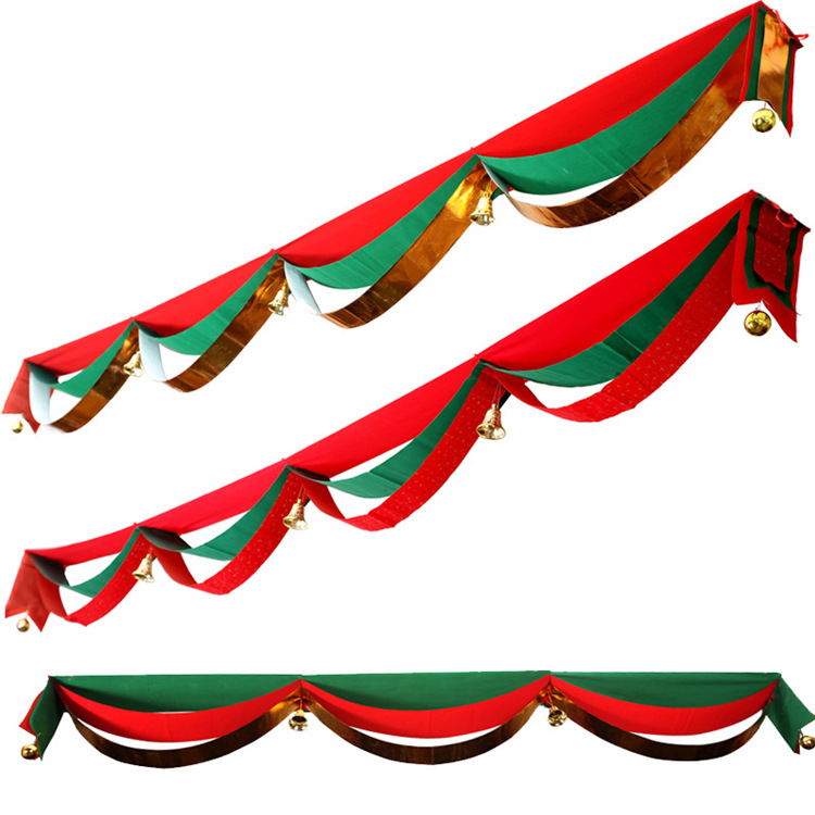 波浪旗 挂旗 圣诞波浪旗 圣诞挂饰 酒店