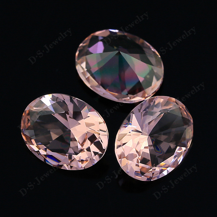 广西梧州宝石人造合成摩根石加工裸石3aaa级旦形摩根石厂家批发