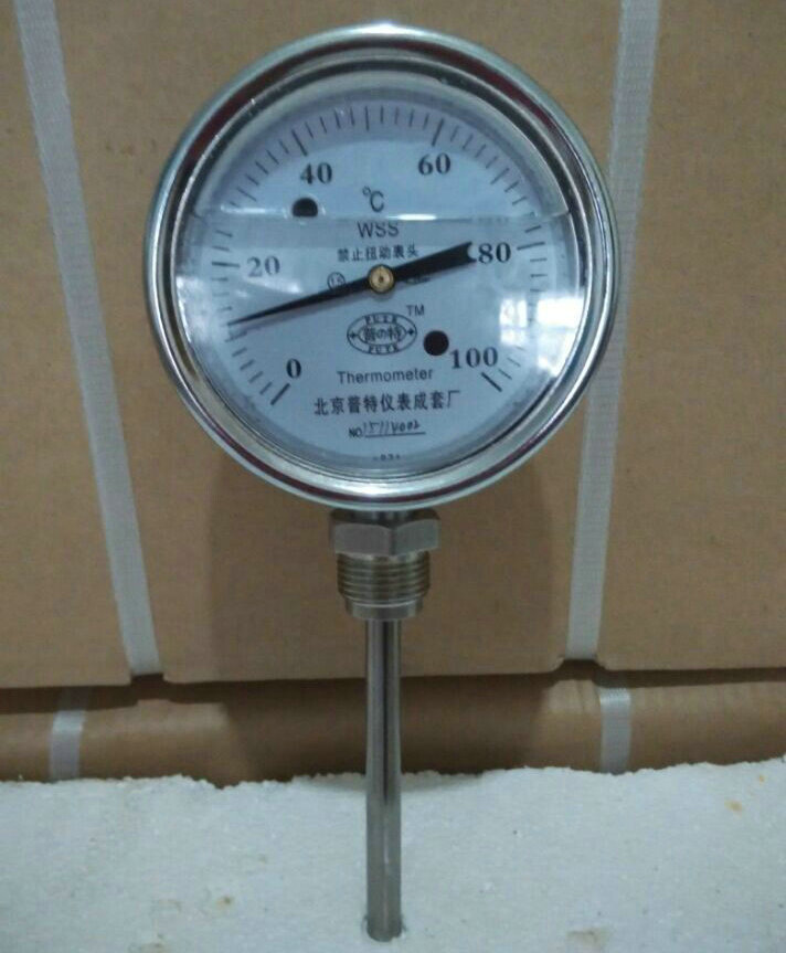 热销供应 wssn411耐震双金属温度计 工业轴向双金属温度计