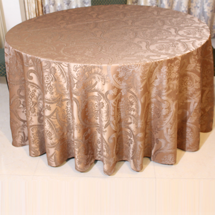 厂家批发高档提花饭店餐厅圆桌台布 酒店宾馆圆桌布 方桌台布