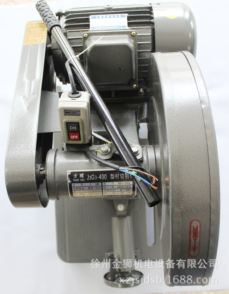 上海方耀 金属切割机3kw j3g3-400 无齿锯 砂轮机 全铜电机重型