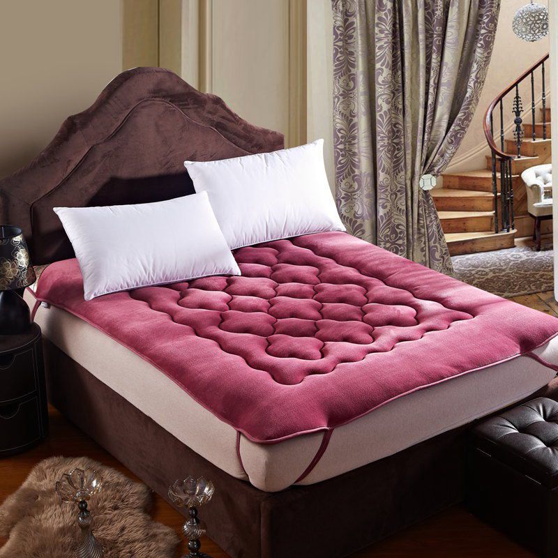 南通家纺厂家批发贴牌加工 精致法莱绒床垫子 垫被 席梦思保护