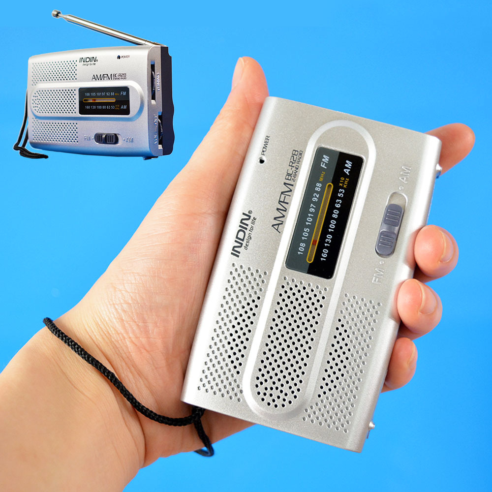 bc-r28收音机迷你小音响便携式fm调频无线收音接收机 老年人mp3