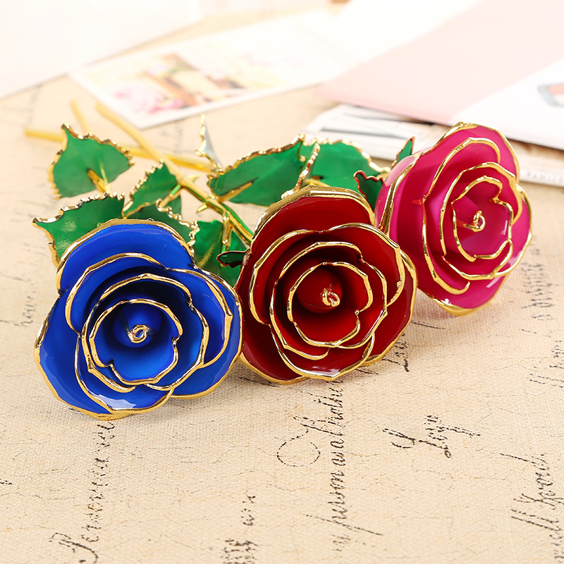 金箔玫瑰花_厂家直销 烤漆金玫瑰 电镀24k玫瑰花 金箔 - 阿里巴巴