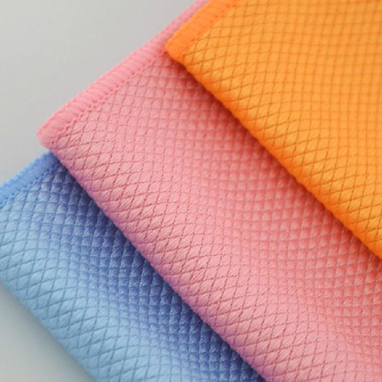 批发 鱼鳞布 洗碗布 白洁布 250平方克重毛巾抹布