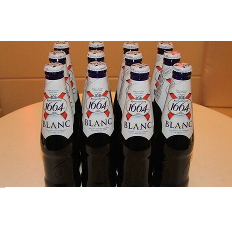 法国进口1664啤酒 果味啤酒 凯旋1664白啤酒330ml 24瓶装整箱