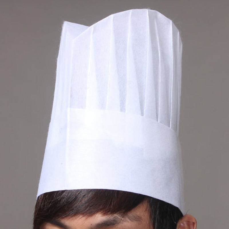 厨师帽 厨师服配件 厨师工作帽 一次性帽子 无纺布高帽子