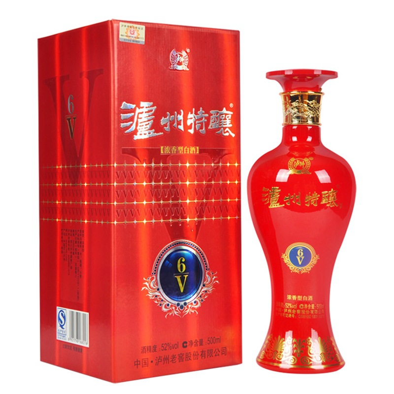 白酒批发泸州老窖泸州特酿v6浓香型白酒52度 质量第一假一赔万