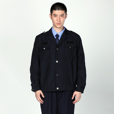 批发保安藏青春秋执勤 老式夹克工作防臭物业劳保门卫保安服