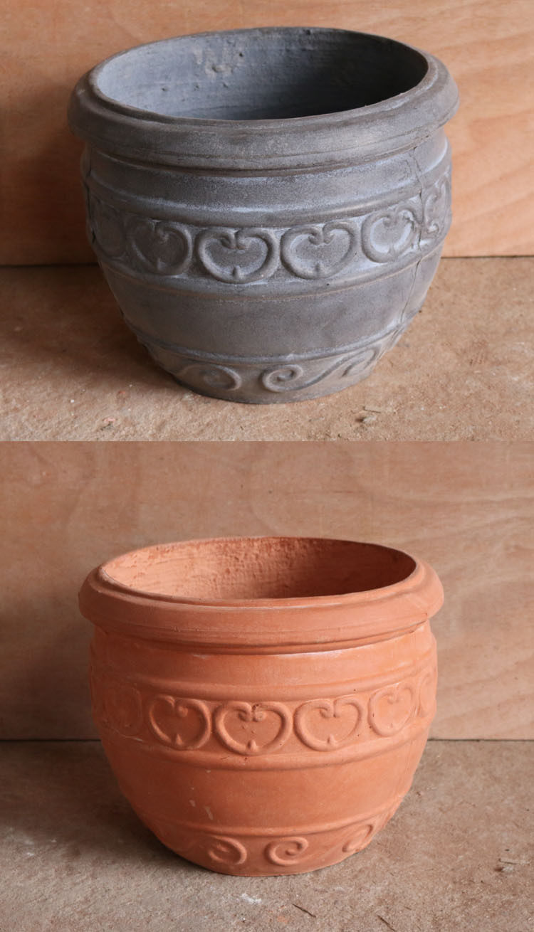 众桓花盆 美式田园风红泥陶镁泥落地盆 别墅园林景观专用 陶罐