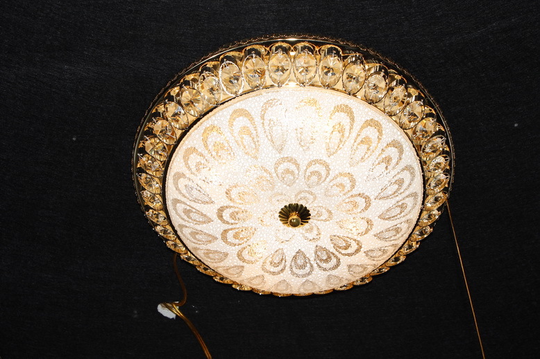 凤尾水晶led卧室吸顶灯客房水晶灯吊灯灯具批发水晶小吸顶灯