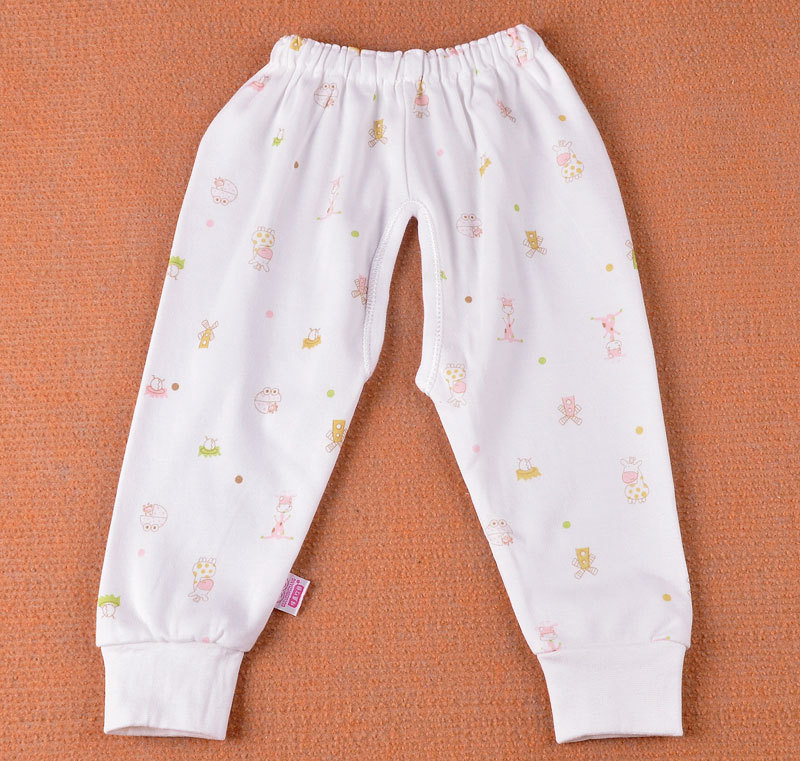 批发宝宝棉毛裤 婴幼儿纯棉开档裤秋裤全棉新生儿单裤厂家直销