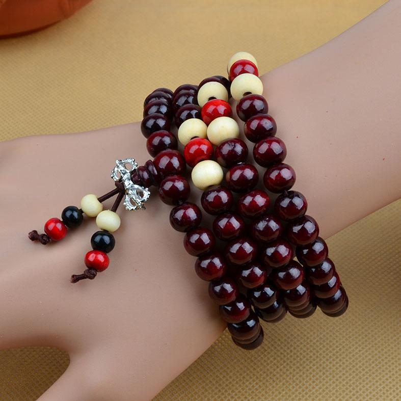 108 Buddha Beads Are Presented for Taobao Gift Activities. Imitation Pterocarpus Santalinus Prayer Beads Bracelet Ornament