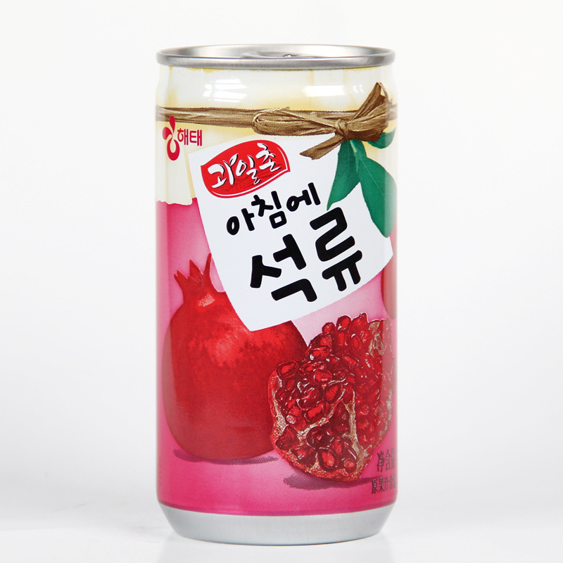 批发180ml听装海太果汁 韩国海太石榴汁果蔬汁 180mlx90听/箱