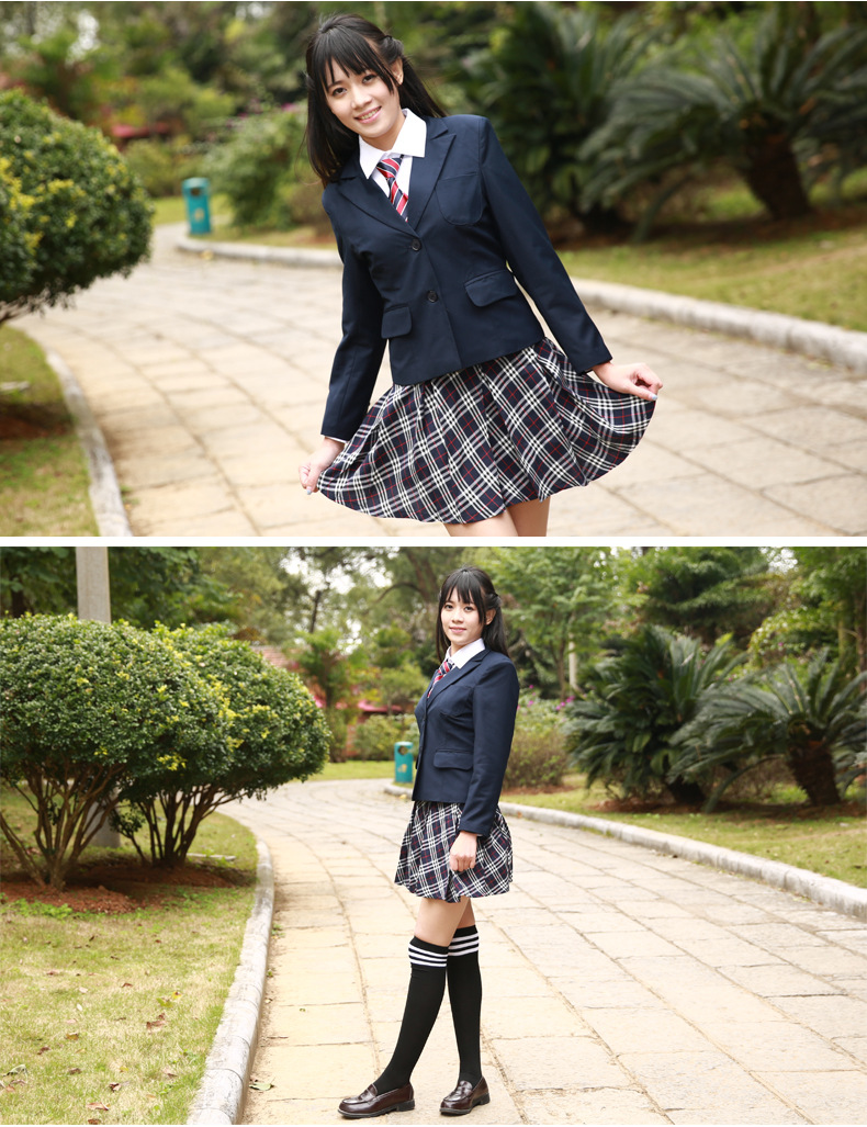 中学生新款时尚校服裙套装 韩国女生学生装 日韩学院风女装套装