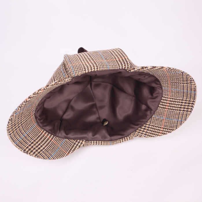 成人儿童神探夏洛克福尔摩斯同款猎鹿帽卷福侦探帽河神连化青同款