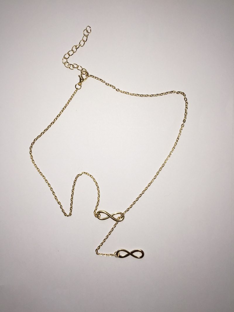 欧美外贸流行无穷大8字锁骨链短款项链ebay速卖通货源alqn2015458