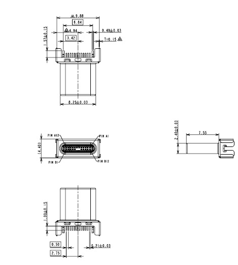 1 type c 公座 连接器