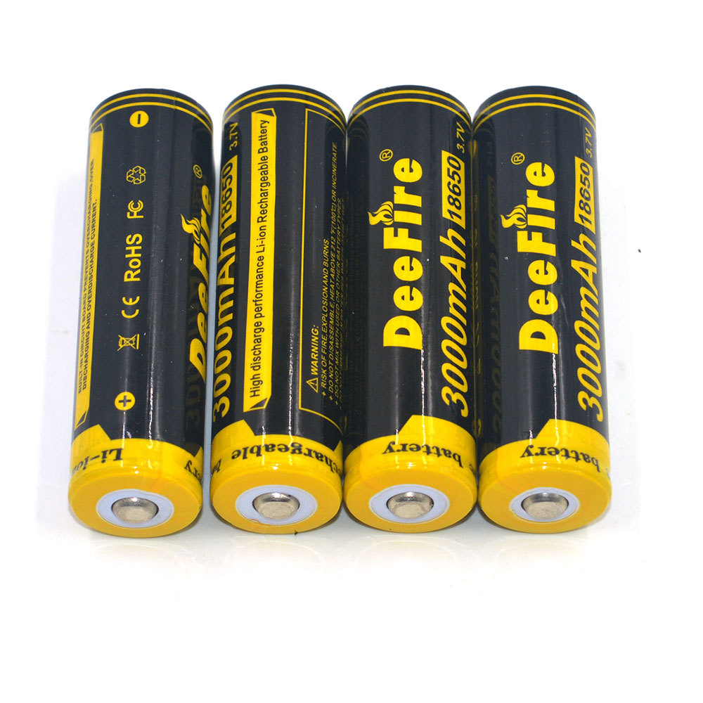 强光手电/头灯18650锂电池3000mah 3.7v尖头 可充电锂电池