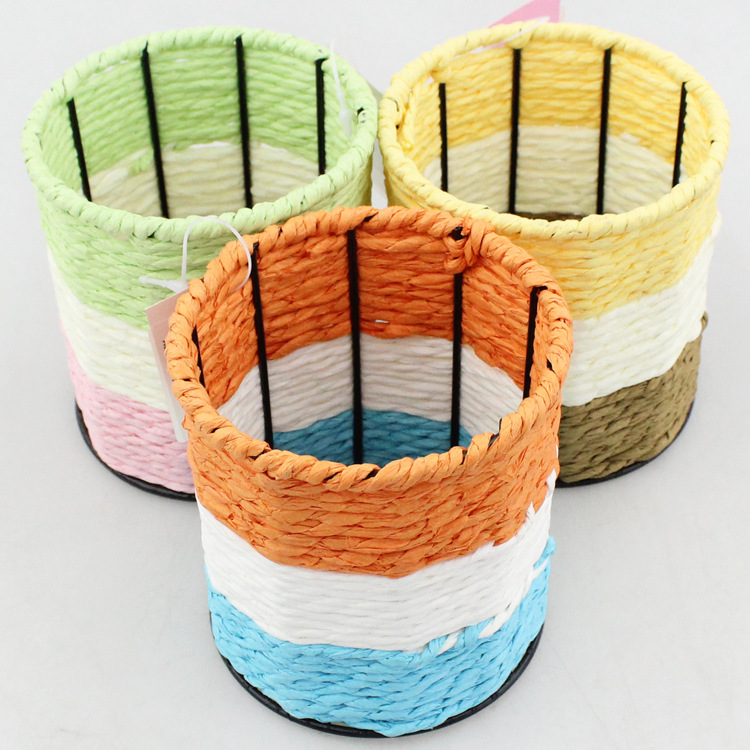 十元店精品配送 学生文具 益智类玩具 创意笔筒 绳编笔筒