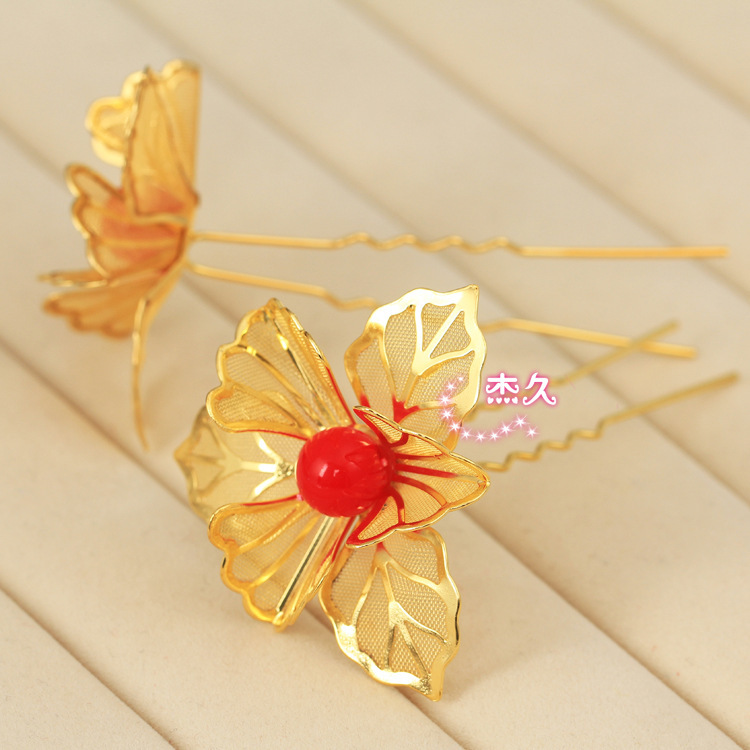 义乌新品韩国头饰发饰批发 水晶镶钻大水滴新娘头饰