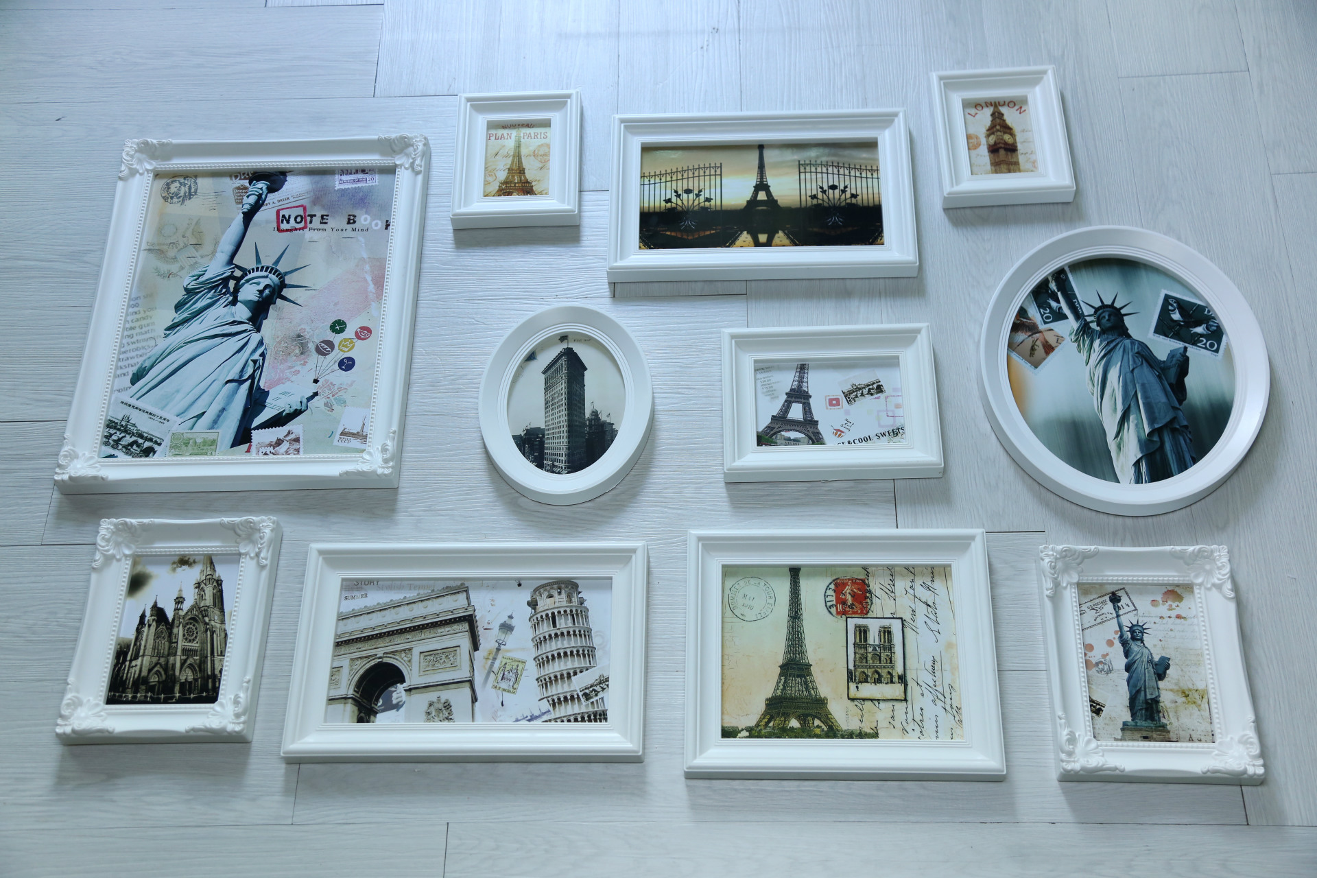 品牌热销欧式简约欧诺11件diy组合相框墙 塑料相框照片墙批发