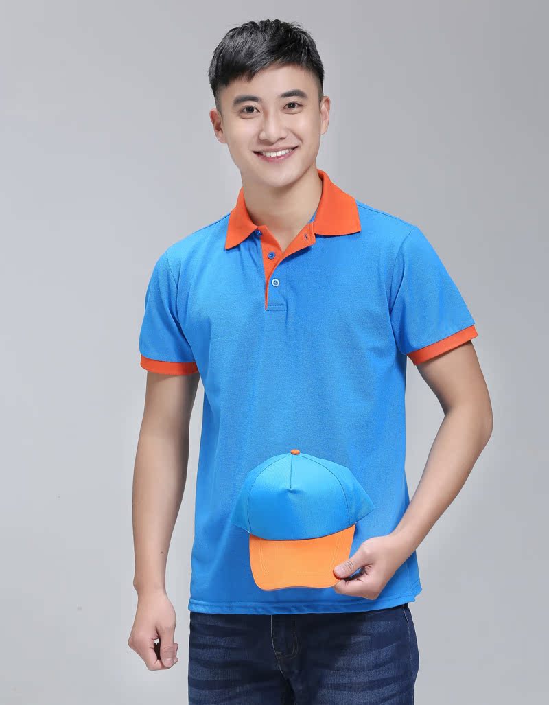 夏季快餐店工作服t恤短袖超市服务员半袖t恤班服团体夏装批发定制